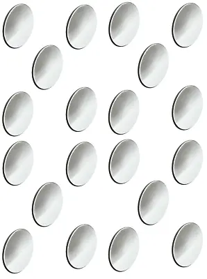 20x Self Adhesive Chrome Cover Caps 13mm Silver Chromed Screw Hole Stickers • £2.94