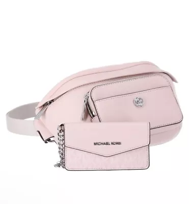 Michael Kors Maisie 2 In 1 Large Waist Pack Fannypack + Pouch Light Powder Blush • $63.98