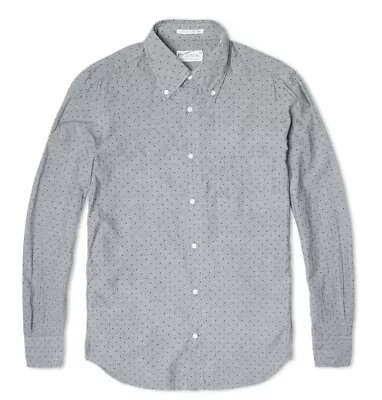 £74.83 • Buy GANT RUGGER Men's Indigo Blue Dotty Madras Shirt 344600 NWT