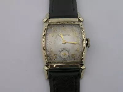 Vintage Bulova Watch Fancy Bezel & Lugs 1940's 15j Cal 10BA • $40