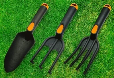 Gardening Tool SET OF 3 Including TROWEL FORK And HAND CULTIVATOR • £7.49