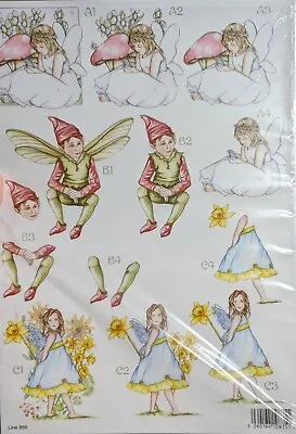 Craft UK A4 Die Cut Decoupage Sheet Cute Fairy 869 • £1.20