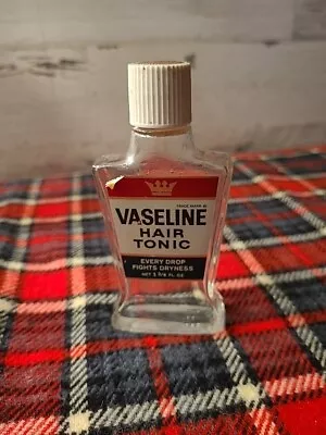 Vintage Vaseline Hair Tonic 1 3/4 Oz Glass Bottle Empty For Display! • $4.97