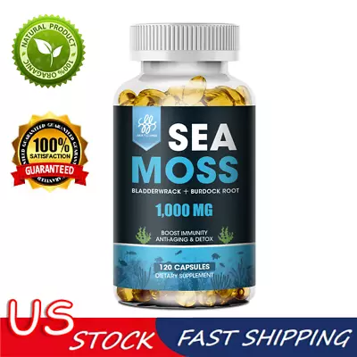 Organic Irish Sea Moss Bladderwrack & Burdock Thyroid & Immune Support • $13.88