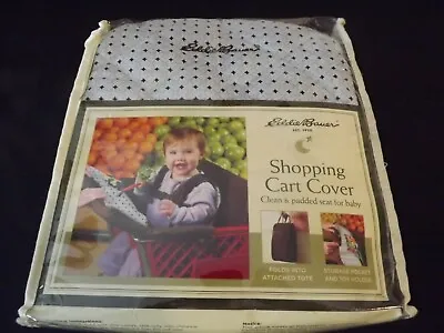 NEW EDDIE BAUER BABY SHOPPING CART COVER Hi Chair BROWN W/ BLUE NIP • $24.99