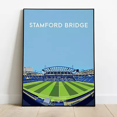 Stamford Bridge Chelsea Stadium Poster | Football Art Print • £18.39