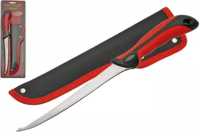  Supplies Fish Fillet Sport Knife SZCO Red/Black 211183 Inches Overall With • $19.75