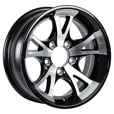 Aluminum Trailer Wheel 13X5 13 X 5 5 Lug 4.5 Center A1411 Black Rim • $86.97