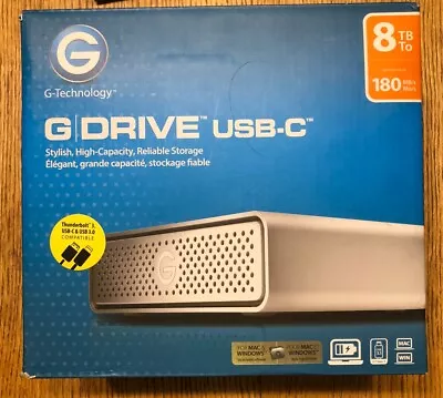 G-Technology 8TB G-RAID USB-C Thunderbolt 3 Desktop External Hard Drive • $300