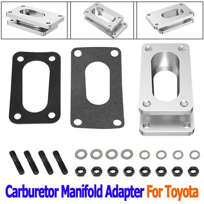 Carburetor Manifold Adapter Kit For Toyota 2TC 3TC 4AC Engine 99004250 Aluminum • $57