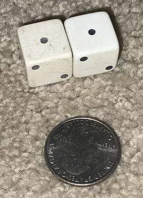 Two Regular 6-Sided Dice White & Black Dots • $1.99