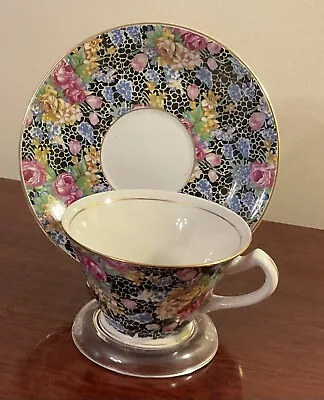 Vintage Ironstone Ware OCCUPIED JAPAN Tea Cup And Saucer Bone China Floral • $15