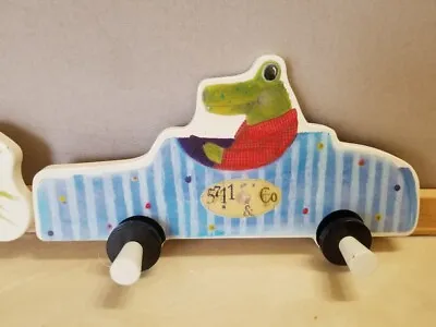 IKEA Wood Wall Hanger Hook Racing Alligator Race Car • $6