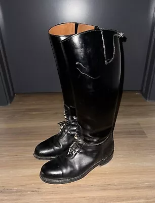 Dehner Omaha Bal-Laced Police Trooper Patrol Riding Boots Men’s Size 9.5 E-W • $450