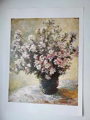 Old Vintage Antique Print Floral Art Flowers Claude Monet • $14.53