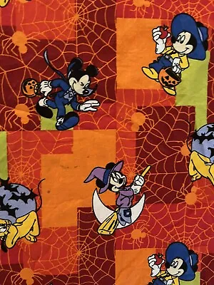 Disney Mickey Mouse & Pluto Halloween Fabric Springs Costume Skeleton Pumpkin • £12.04