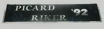 $2.99 • Buy Star Trek The Next Generation Picard Riker '92 Presidential Foil Bumper Sticker