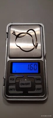 Vintage 14k Gold Bracelet 7 Inches Marked 14k And J.W. 1.6 Grams 2MM Width  • £85.61