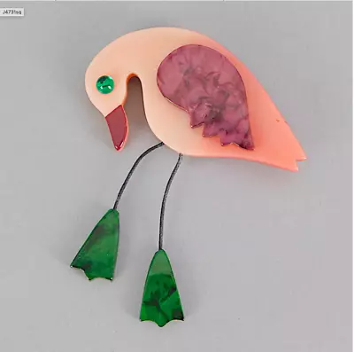 Twisty Bird Brooch By Marie-Christine Pavone • $121.85