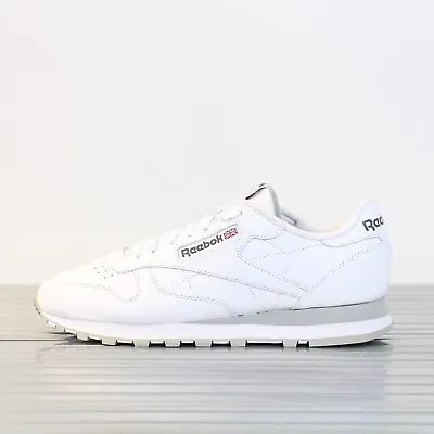 Men's Reebok Classic Leather White Trainers Vintage Retro GY3558 RRP £99.99 • £49.99