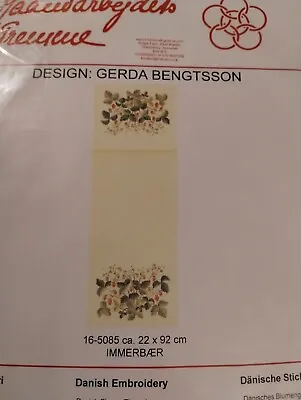 Haandarbejdets Fremme Danish Cross Stitch Kit Gerda Bengtsson Table Runner • $125