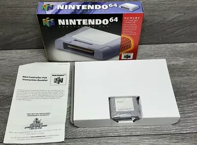 Nintendo 64 N64 Memory Controller Pak OEM AUTHENTIC! Complete CIB W Box • $59.99