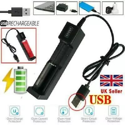 2800 MAh 3.7v Rechargeable  Battery + Free Universal USB Battery Charger • £8.98