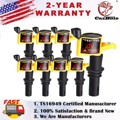 8 Pack Ignition Coil For Ford F-150 4.6L 5.4L V8 TRITON 2004 2005 2006 2007 2008 • $37.59