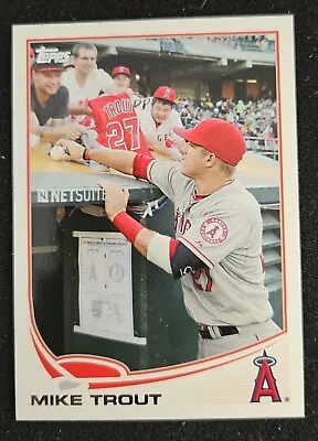 2013 Topps MLB #27 Mike Trout Short Print Autograph Signing Variation SP • $4.25