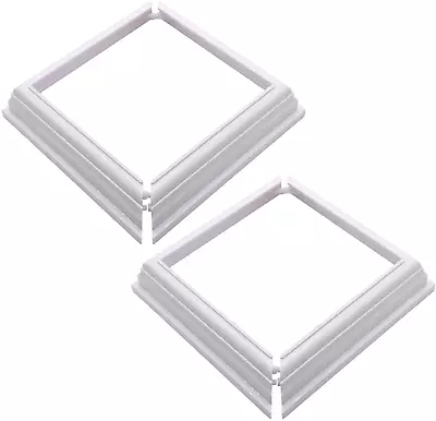 True 4 * 4Inch 2 Packs Split Style Vinyl Fence Post Skirt/White Color PVC Post C • $16.14