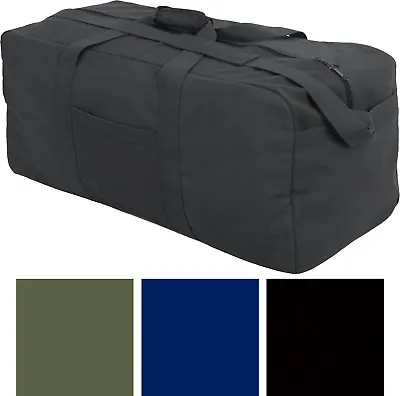 Jumbo Assault Cargo Bag Deluxe X-Large Carry Military Canvas Duffle With Strap • $59.99