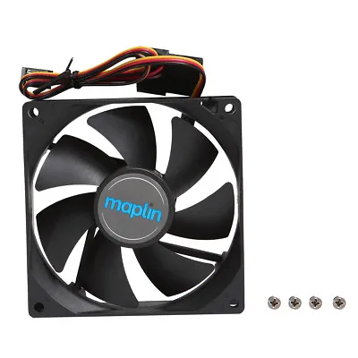 92mm Black PC Case Fan 3-Pin/4-Pin Connector 1800RPM 22.5dB Low Noise 9cm 90mm • £5.97