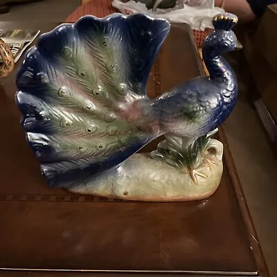 $21 • Buy Vintage MCM Lusterware Peacock Figurine Ceramic Kitsch Retro China 9 