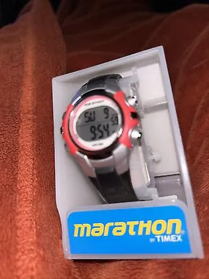 Timex Marathon Women's 50m Silver Pink Digital Quartz Alarm Watch • $20