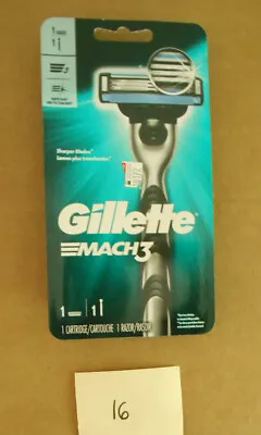 Gillette Mach3  Razor 1 Handle And 1 Cartridge 3 Blades New C16 • $8.95