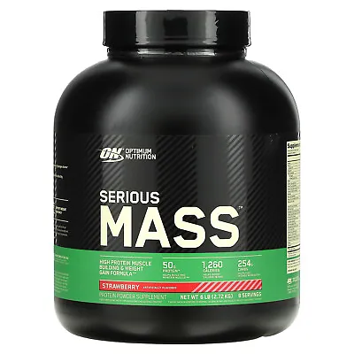 Serious Mass High Protein Weight Gain Powder Strawberry 6 Lb (2.72 Kg) • $55.75