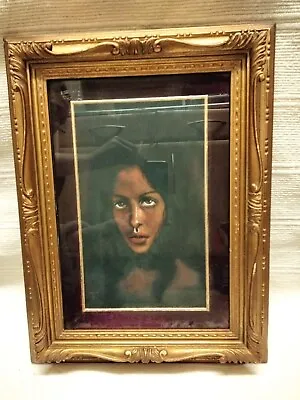 Oil   PAINTING     PORTRAIT  Girl .Signed. D.1976 S .Italy .Studio  Di . VOLTA. • £90