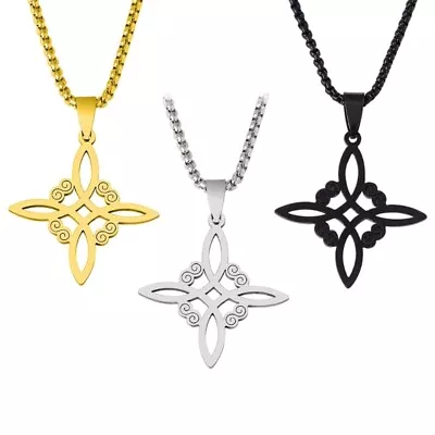 Witch Knot Necklace Alloy Choker Necklaces Vintage Amulet-Jewelry For Women • $17.35