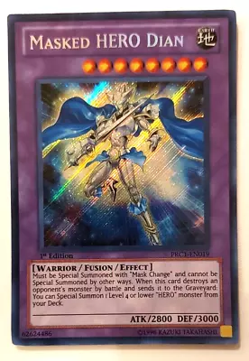 Yugioh Masked Hero Dian - Secret Rare - PRC1-EN019 - N/M - 1st.Ed. • $5.47