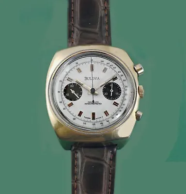 Vintage 60s  BULOVA Chronograph PANDA Dial Valjoux 7733 Movement Watch • $999