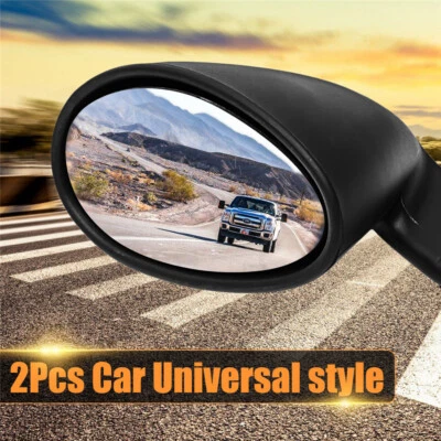 $53.93 • Buy Universal Black Front Car Vintage Door Wing Side Mirror Hot Rod Rat Rod Muscle