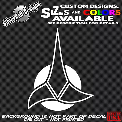$3.99 • Buy STAR TREK KLINGON Custom Vinyl Sticker Laptop Car Truck Window Bumper Spock