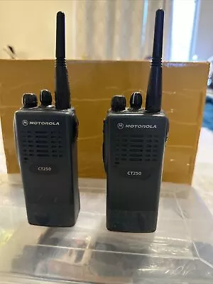 Motorola CT250 Handheld/Two Way VHF Radio W/ Battery AAH34KDC9AA1AN ( 1 Pair ) • $99