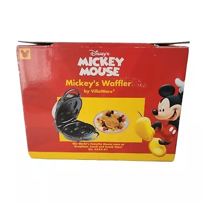 🚨 VillaWare Mickey's Waffler Mickey Mouse Single Waffle Maker #55557 DISNEY🧇 • $27