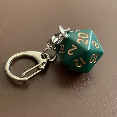 £2.99 • Buy D20 Dice Keyring - Chessex - Dusty Green - Opaque.