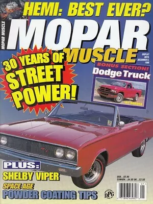 Mopar Muscle 1996/97 Dec/jan - Shelby Viper #9 S/s* • $11.95