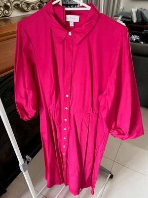 $27.99 • Buy Witchery Pink Midi Dress Size 20 EXCELLENT CONDITION!