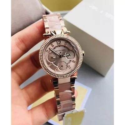 Michael Kors Parker Multi Functional Rose Gold Dial Quartz Watch Women's Watch M • $99.91