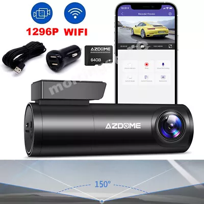 $100.99 • Buy Dash Cam UHD 1296P WIFI Front Car Dash Camera 150° IR Night Vision G-sensor