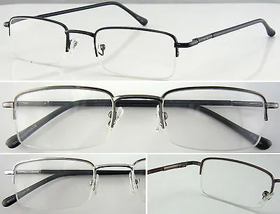 £3.99 • Buy L250 Metal Half Rimless Reading Glasses/Spring Hinges/Elegant Classic Designed